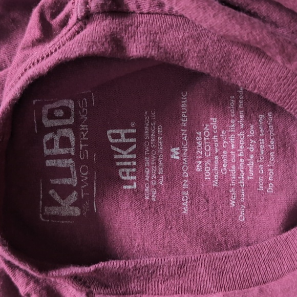 Kubo And Two Strings Unisex Tee T-Shirt men's medium red maroon rare like new - Picture 5 of 5